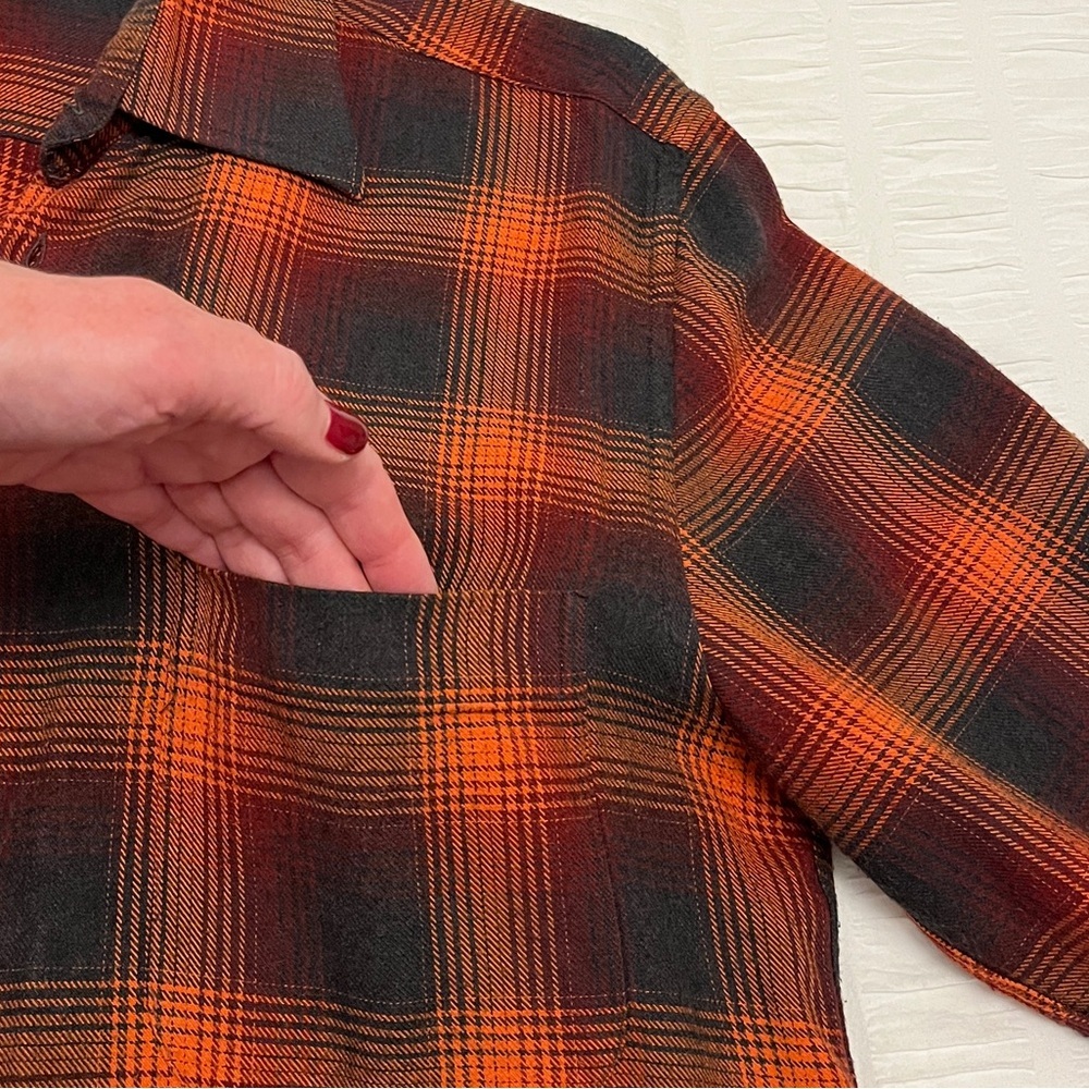 JACK LIPSON Plaid Flannel Long Sleeve Button Front Shirt Casual Cabincore Winter - Picture 6 of 11